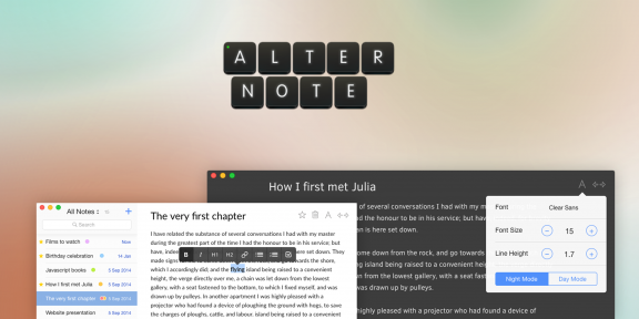 Alternote — идеальный клиент для Evernote (Mac)