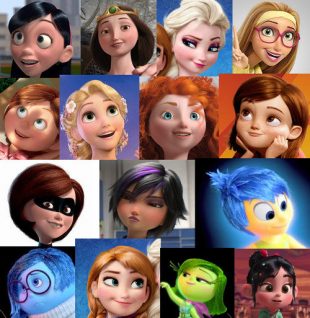 У героинь Disney одинаковые лица