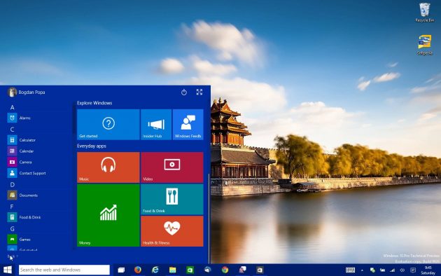 Windows 10 desctop