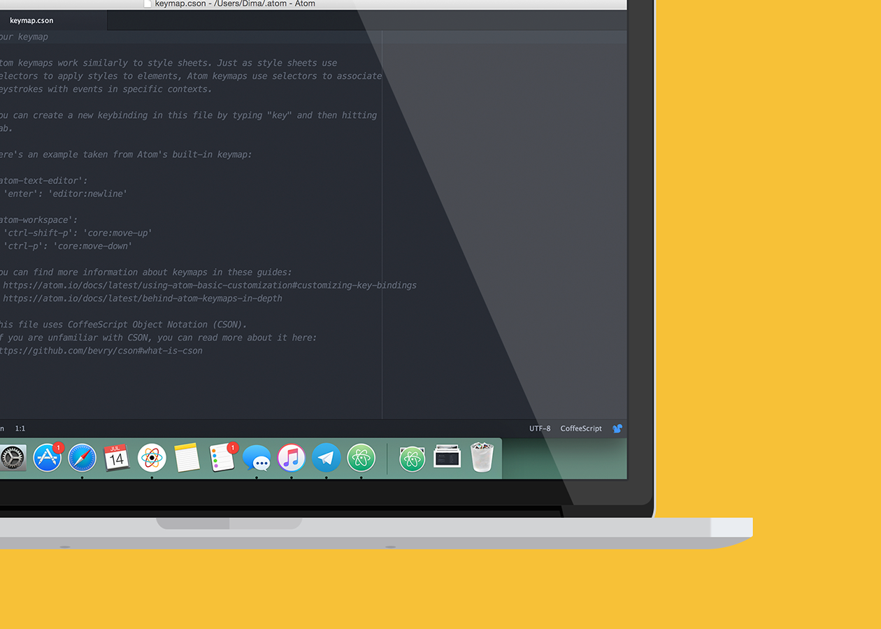Atom — текстовый редактор для Mac, который приспосабливается под любые задачи