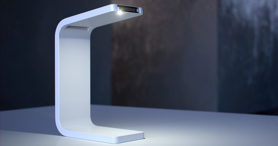 Дизайнер придумал использовать iPhone в качестве изящной настольной лампы