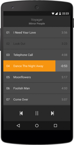 Mixes для Android - полный минимализм музыкального плеера