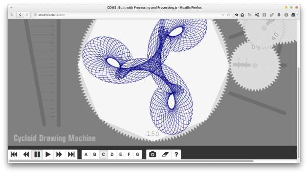 Обзор небольших веб-приложений: Cycloid Drawing Machine