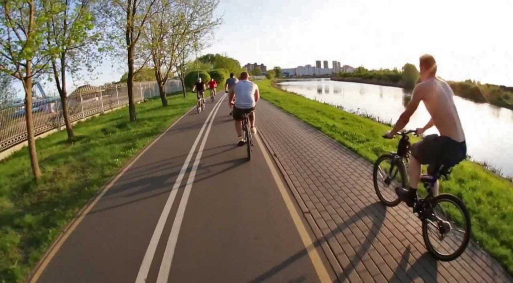 Велодорожки и парки для бега в Минске
