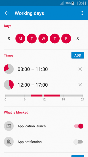AppBlock: режим отключения приложений