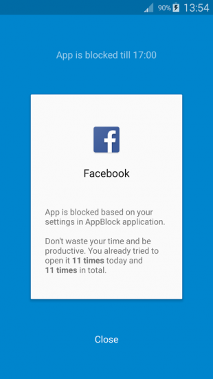 AppBlock: блокировка Facebook*