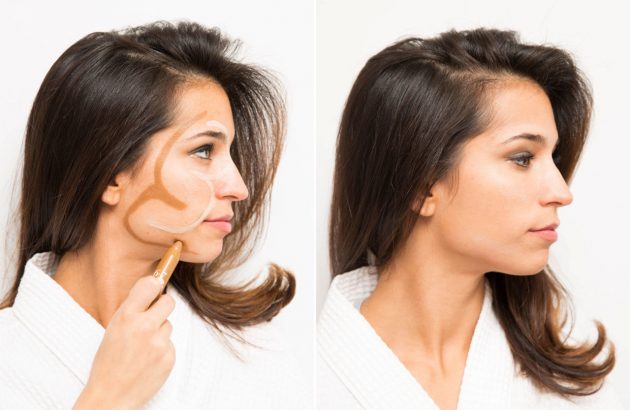 Правило двух троек для контурирования лица — вечерний макияж