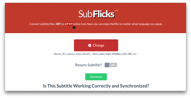 Для конвертации субтитров можно воспользоваться сайтом SubFlicks