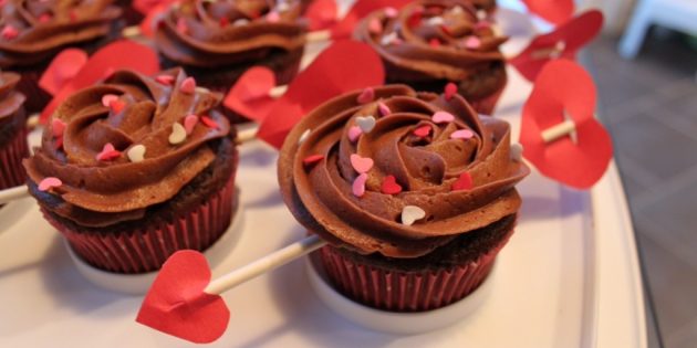 Подарки на День святого Валентина: кексы