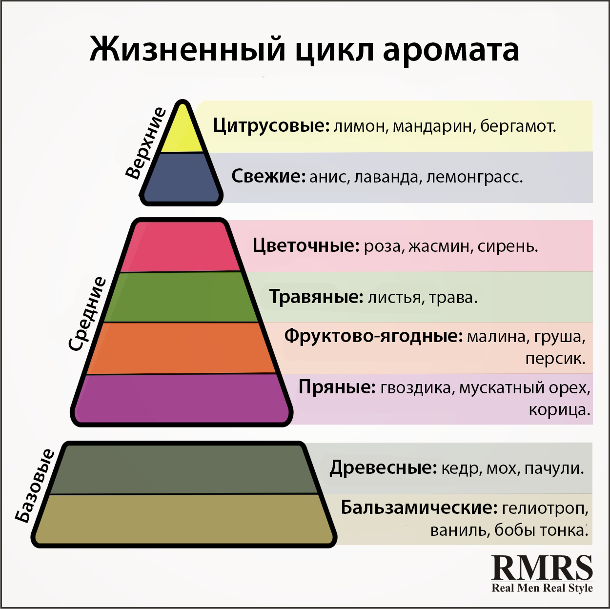 пирамида ароматов в парфюмерии