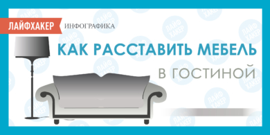 ИНФОГРАФИКА: Как расставить мебель в гостиной