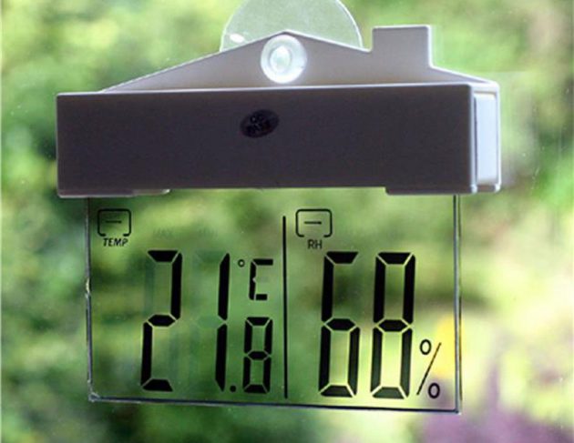 Прозрачный оконный термометр