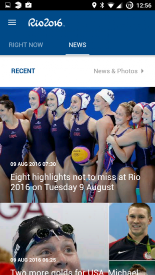 Rio 2016 sport news