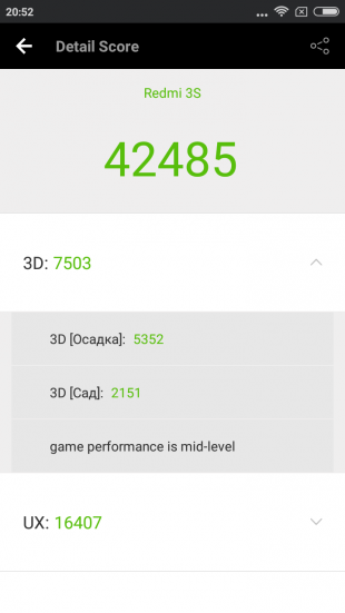 Xiaomi Redmi 3s: тест производительности