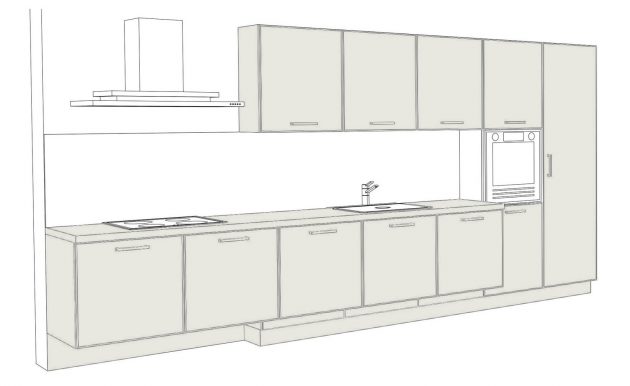 How to choose a kitchen: linear kitchen