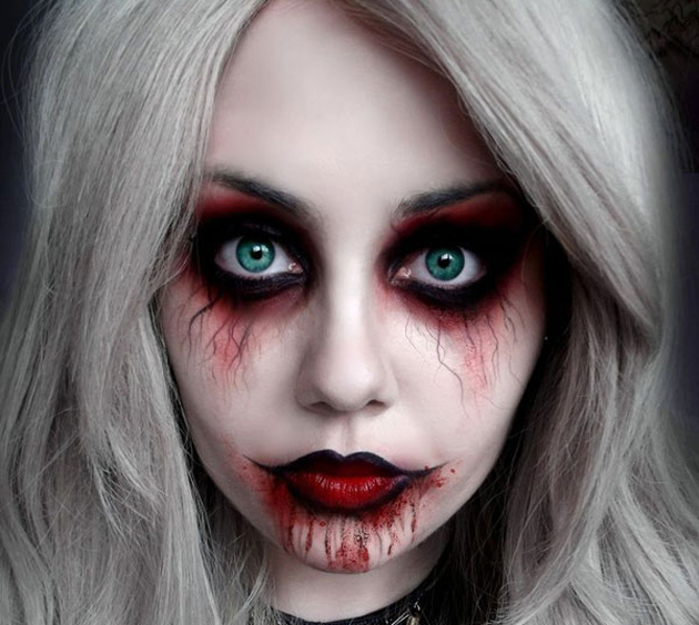 Макияж на хэллоуин вампир