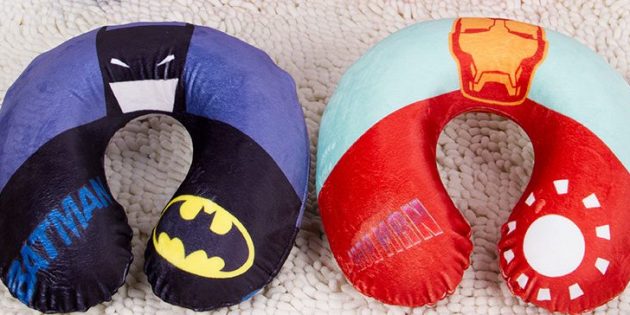 Подушки для шеи в виде супергероев