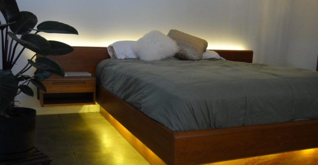 Маленькая спальня: необычная кровать