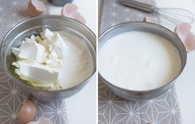Протеиновая творожная запеканка с йогуртом: взбейте сыр, йогурт, подсластитель и белки