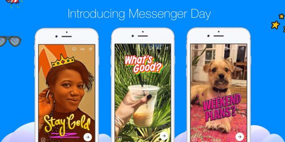 Facebook* запускает Messenger Day — аналог Snapchat Stories