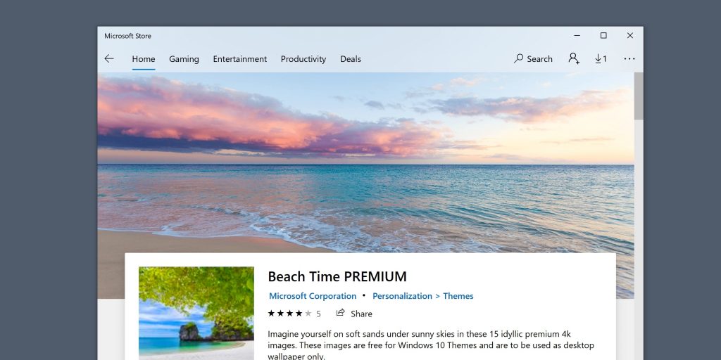 Темы для Windows 10: Beach Time