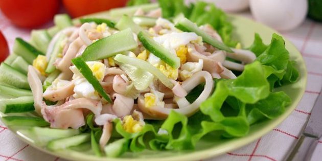 Салат с кальмаром, редисом и шпинатом — рецепт с фото пошагово. Как вкусно и быстро приготовить салат с кальмарами?