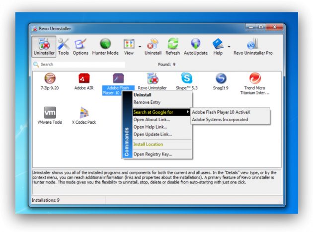 Бесплатные программы для Windows: Revo Uninstaller 