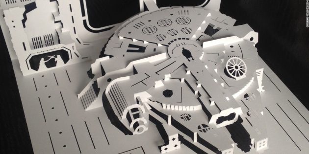Схема киригами Машина Субару | Kirigami-pop-up