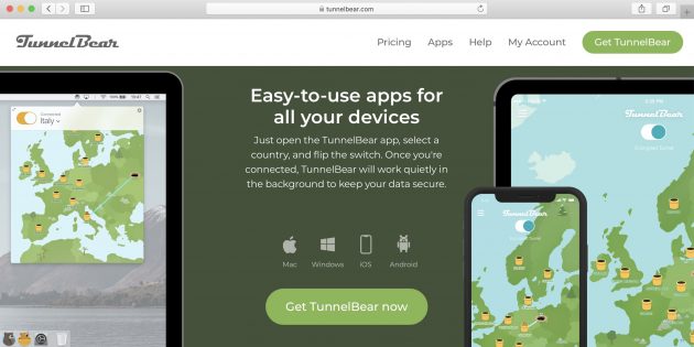 Лучший бесплатный VPN для ПК, Android, iPhone — TunnelBear