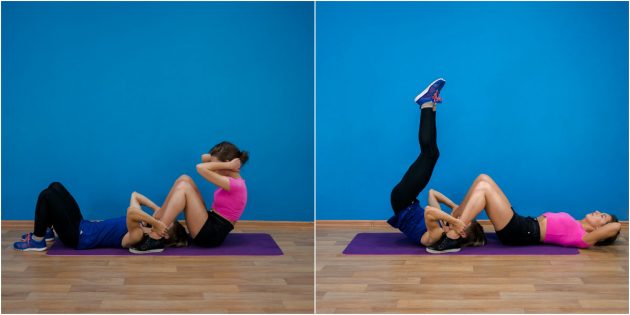 Упражнения для спины с партнером