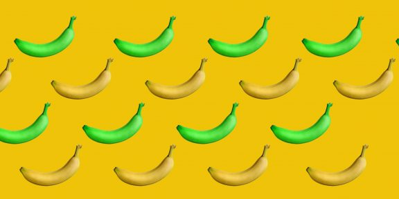 Какие бананы полезнее: зелёные или жёлтые