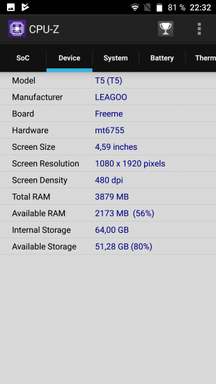 Leagoo T5 CPU 2