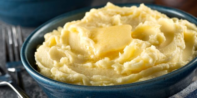 Рецепт картофельного пюре: Сливочное масло должно быть тёплым