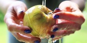 как мыть яблоки