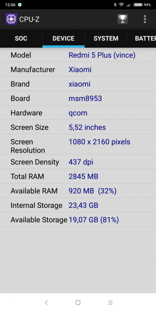 Xiaomi Redmi 5 Plus: технические характеристики