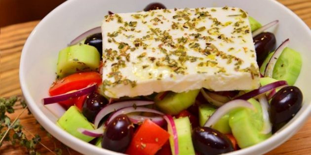 Классический греческий салат - рецепт