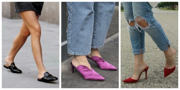 Модная женская обувь 2018 года: Мюли