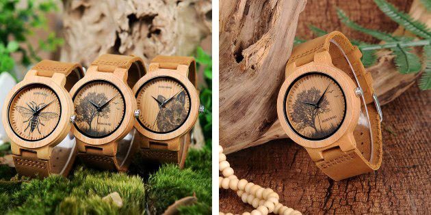Деревянные наручные часы