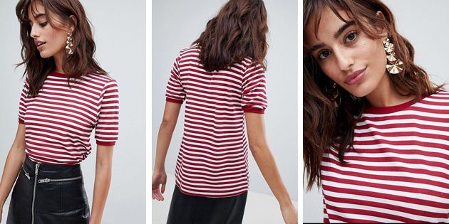 Модные женские футболки из европейских магазинов: Футболка Boohoo красного цвета