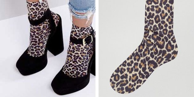 Красивые носки: леопардовые носки
