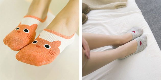 Красивые носки-следки