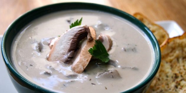 Быстрые и вкусные блюда: Грибной суп-пюре