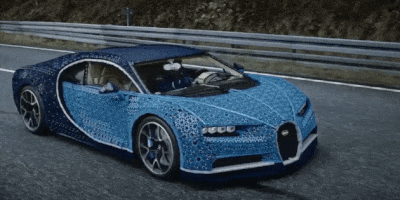 Штука дня: полноразмерная LEGO-модель Bugatti Chiron, которая разгоняется до 20 км/час