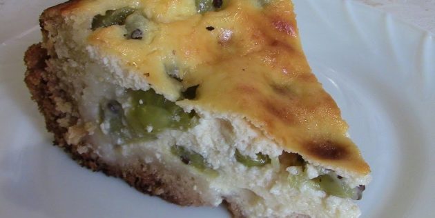 Gooseberry Recipes: Gooseberry and Cottage Cheese Pie