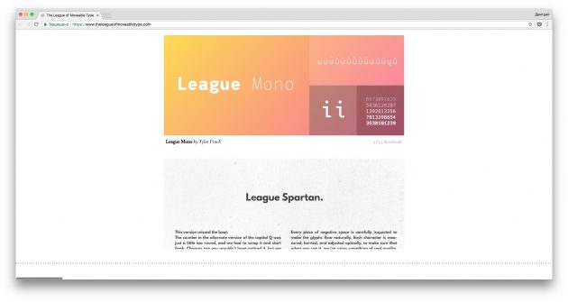 Бесплатные шрифты: The League of Moveable Type