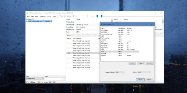 Конвертеры аудио для Windows, macOS и Linux: foobar2000