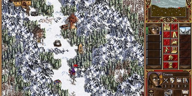 Старые игры на ПК: Карта в Heroes of Might and Magic III