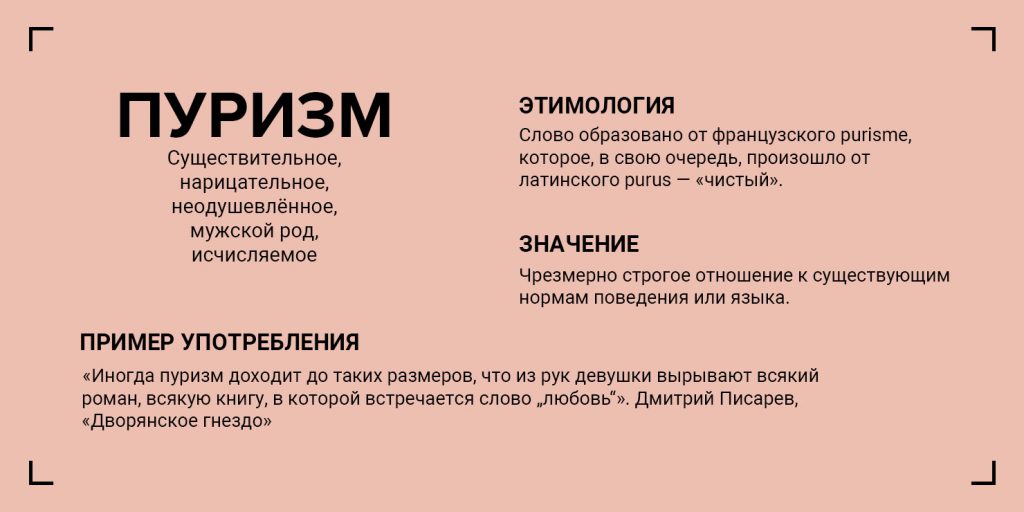 Примеры пуризма в русском языке