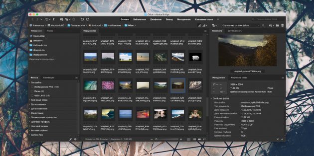 Как организовать коллекцию фотографий: Adobe Bridge