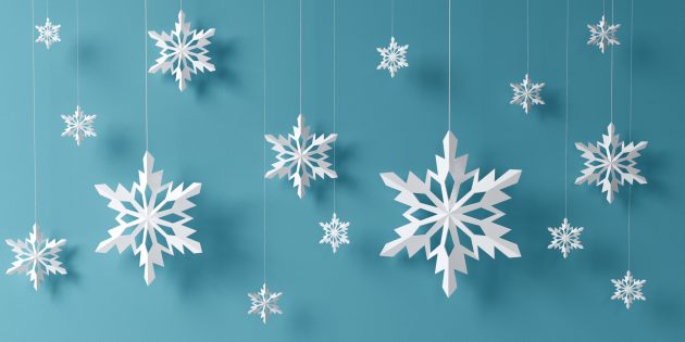 Снежинки-гирлянды из бумаги: украшаем квартиру на Новый год